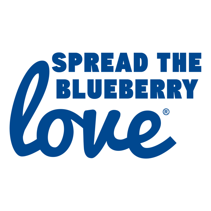Blueberry Love logo, "Spread the Blueberry love."