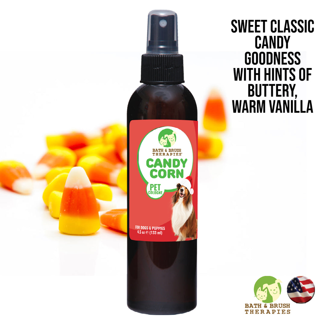 Candy Corn Pet Cologne poster. 