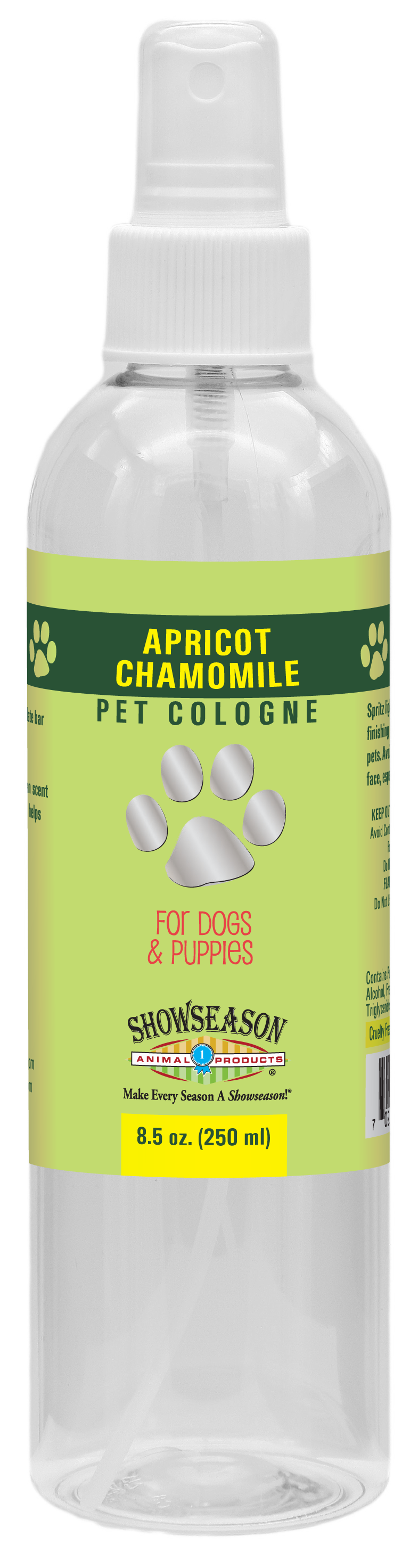 Apricot Chamomile Pet Cologne in 8.5 ounce.