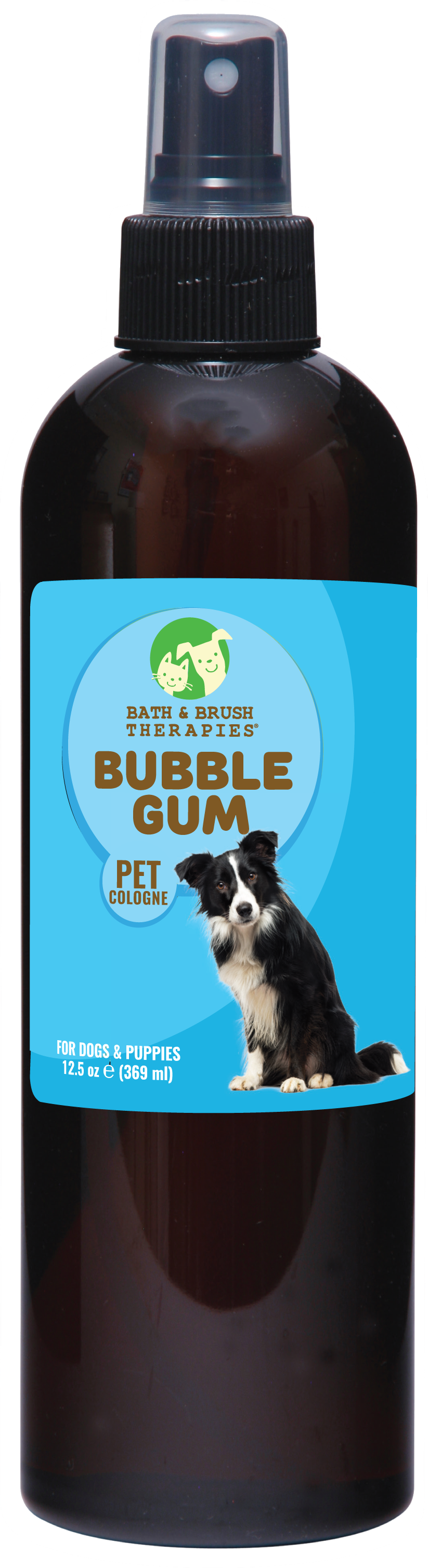 Bubble Gum pet cologne in 12.5 ounce pump spray bottle. 
