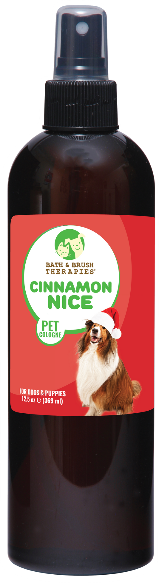 Cinnamon Nice Pet Cologne in 12.5 ounce pump spray bottle. 