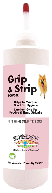 Grip and Strip Powder with product information in 16 ounce bottle. 
