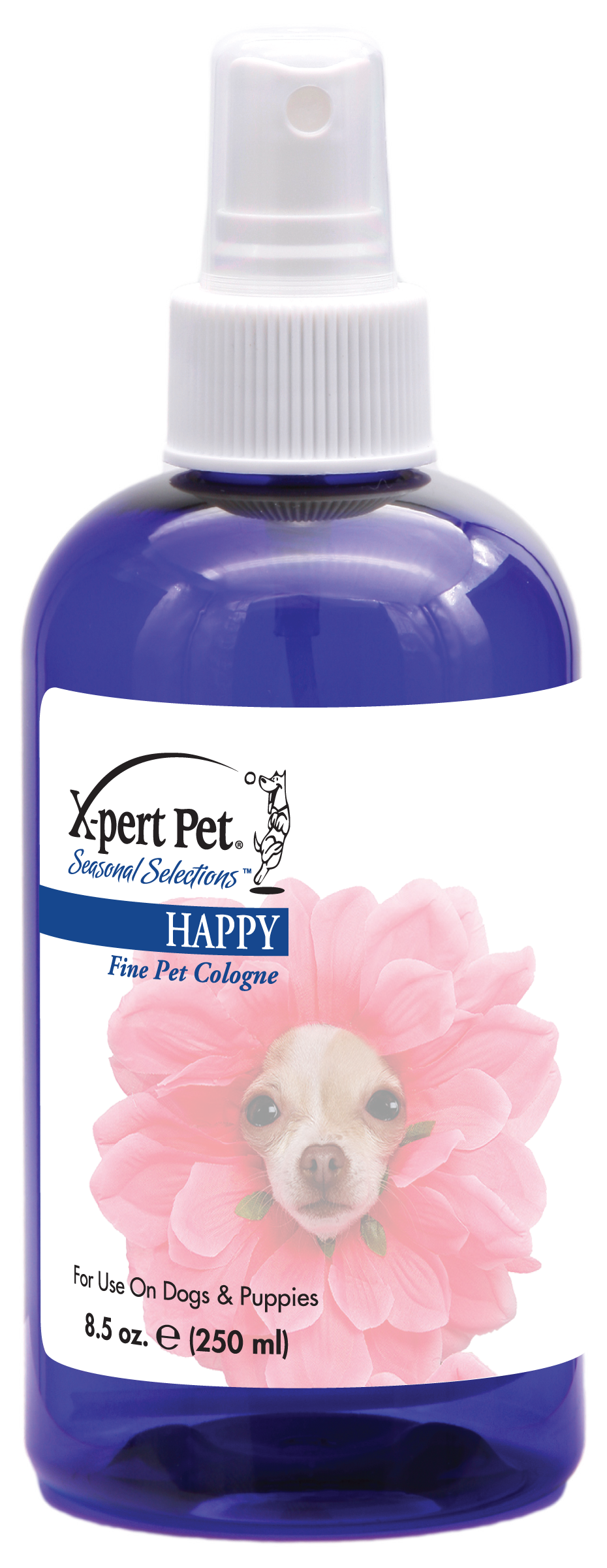 Xpert Pet Seasonal Scentations Happy Pet Cologne in 8.5 pump spray bottle. 
