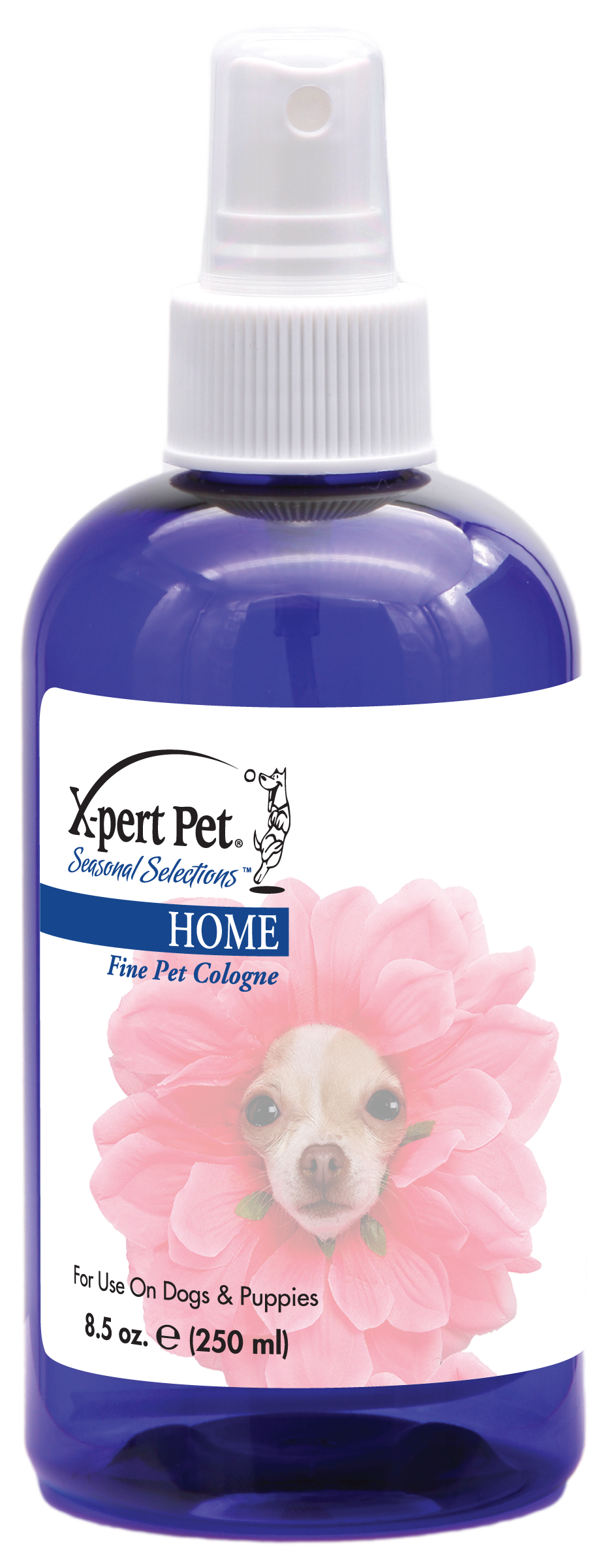 Xpert Pet Seasonal sensations Home Fine Pet Cologne in 8.5 ounce pump spray bottle. 