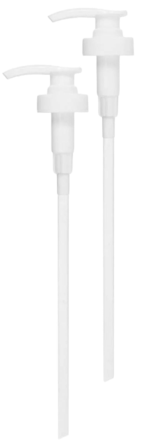 Two plastic pumps for one gallon bottles. 