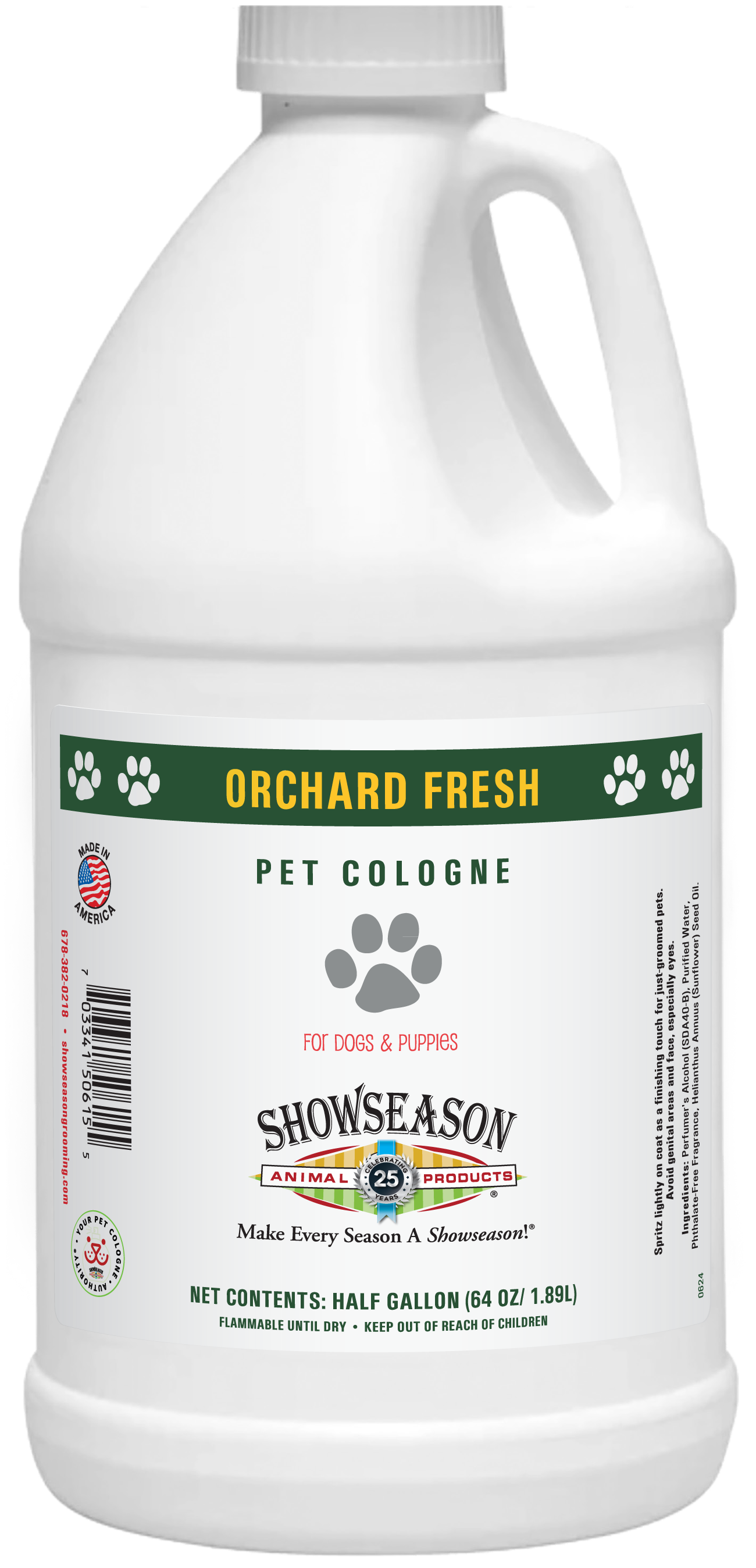 Orchard Fresh Pet Cologne in 1 gallon bottle. 