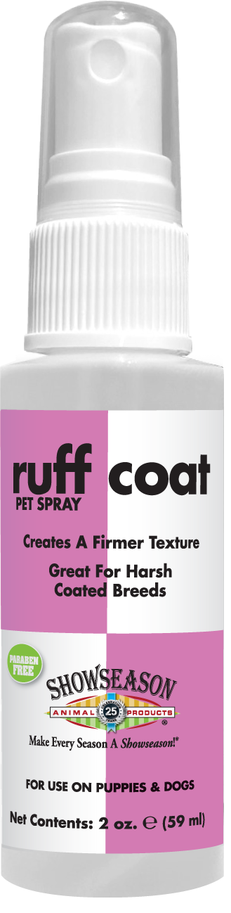 Ruff Coat Pet Spray in a 2 ounce spray bottle. 