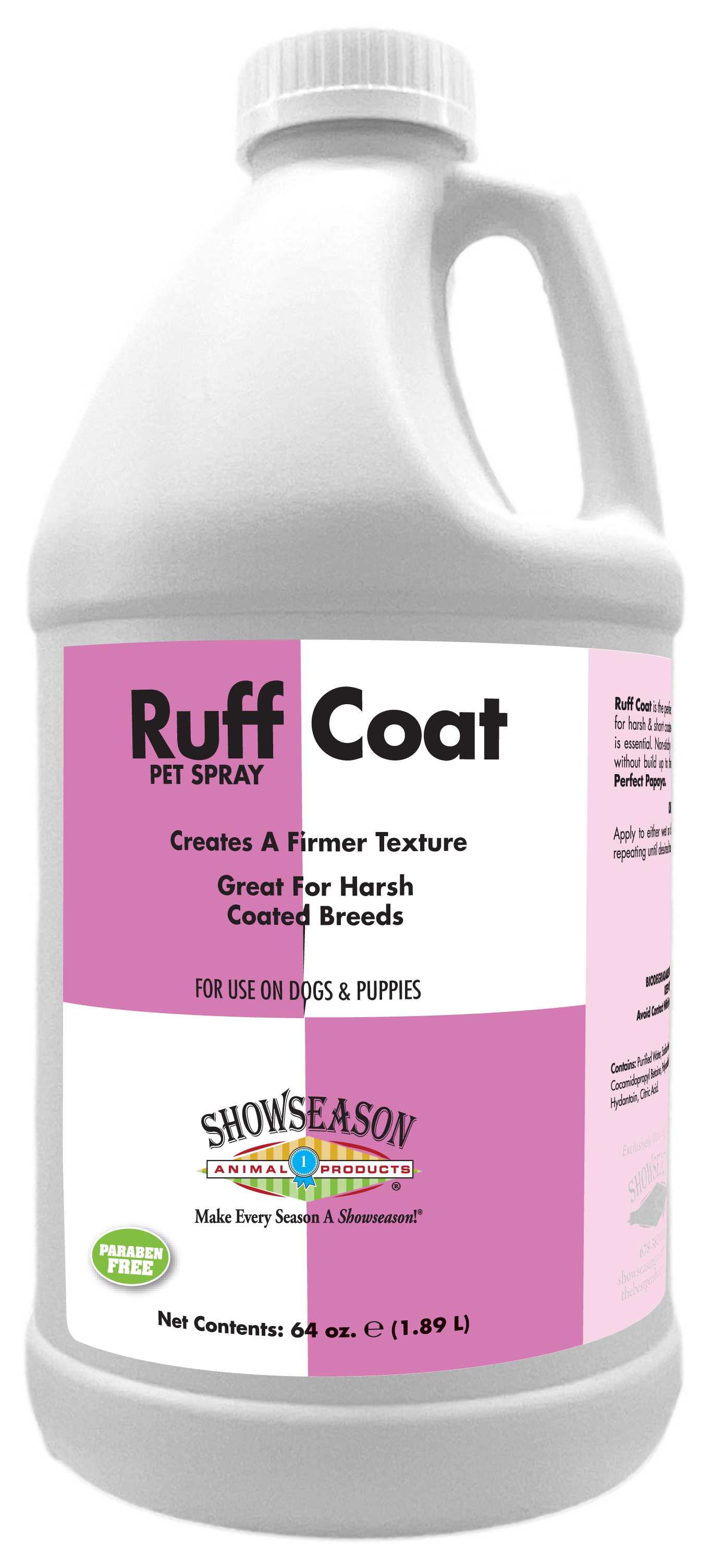 Ruff Coat Pet Spray in a 64 ounce spray bottle. 
