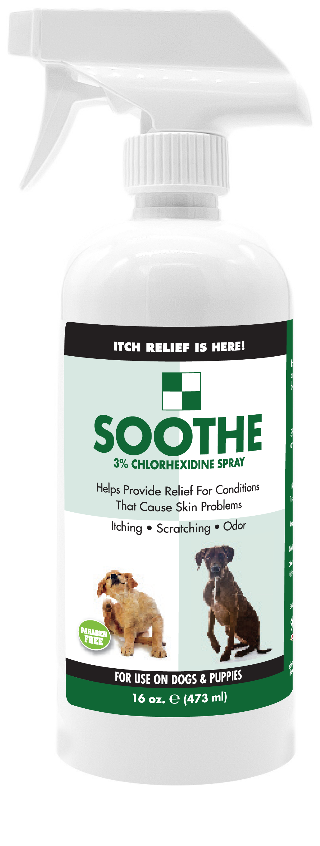 Soothe Pet Spray Itch relief 16 ounce spray bottle.