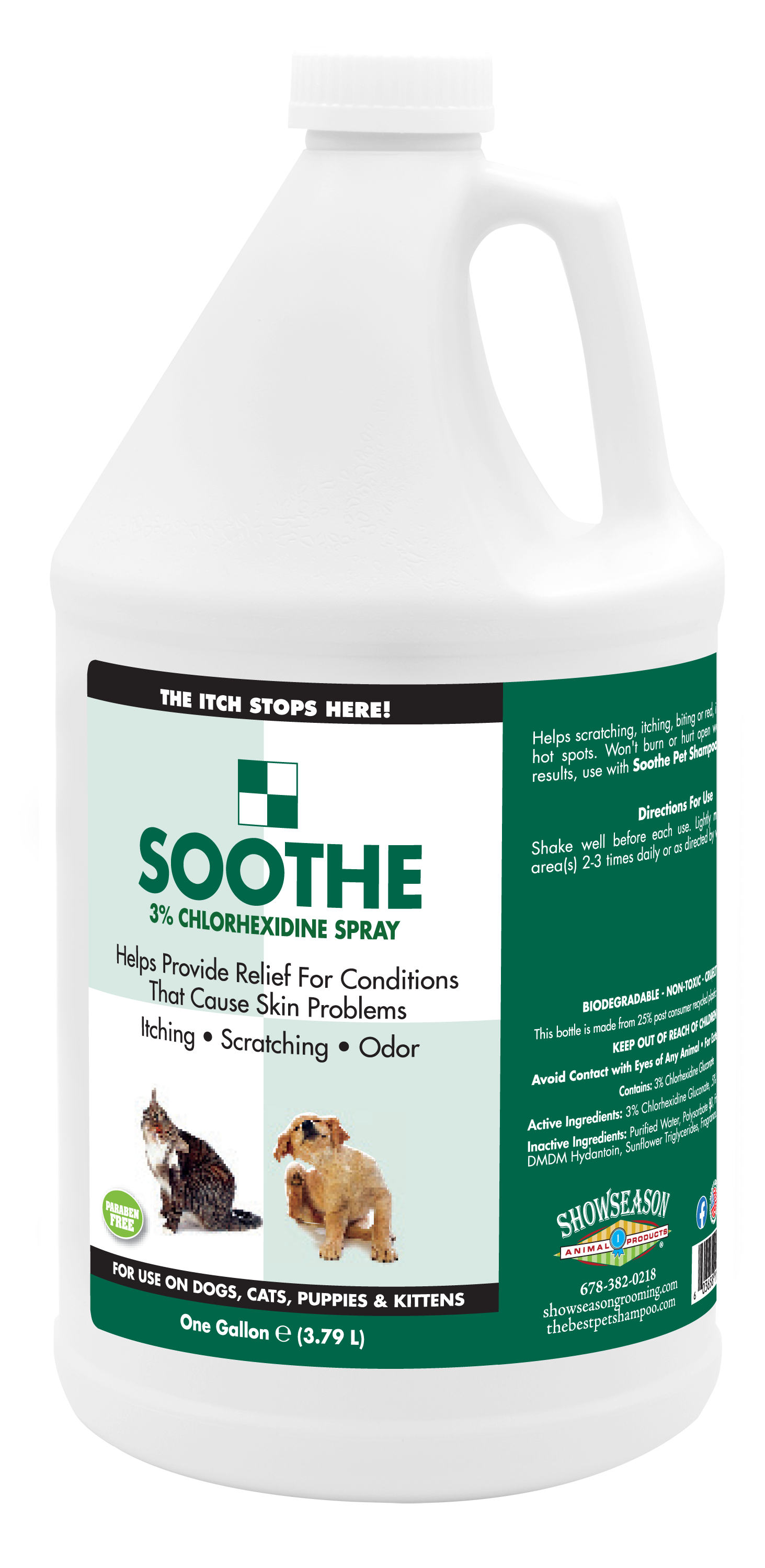Soothe Pet Spray Itch relief 1 gallon bottle.