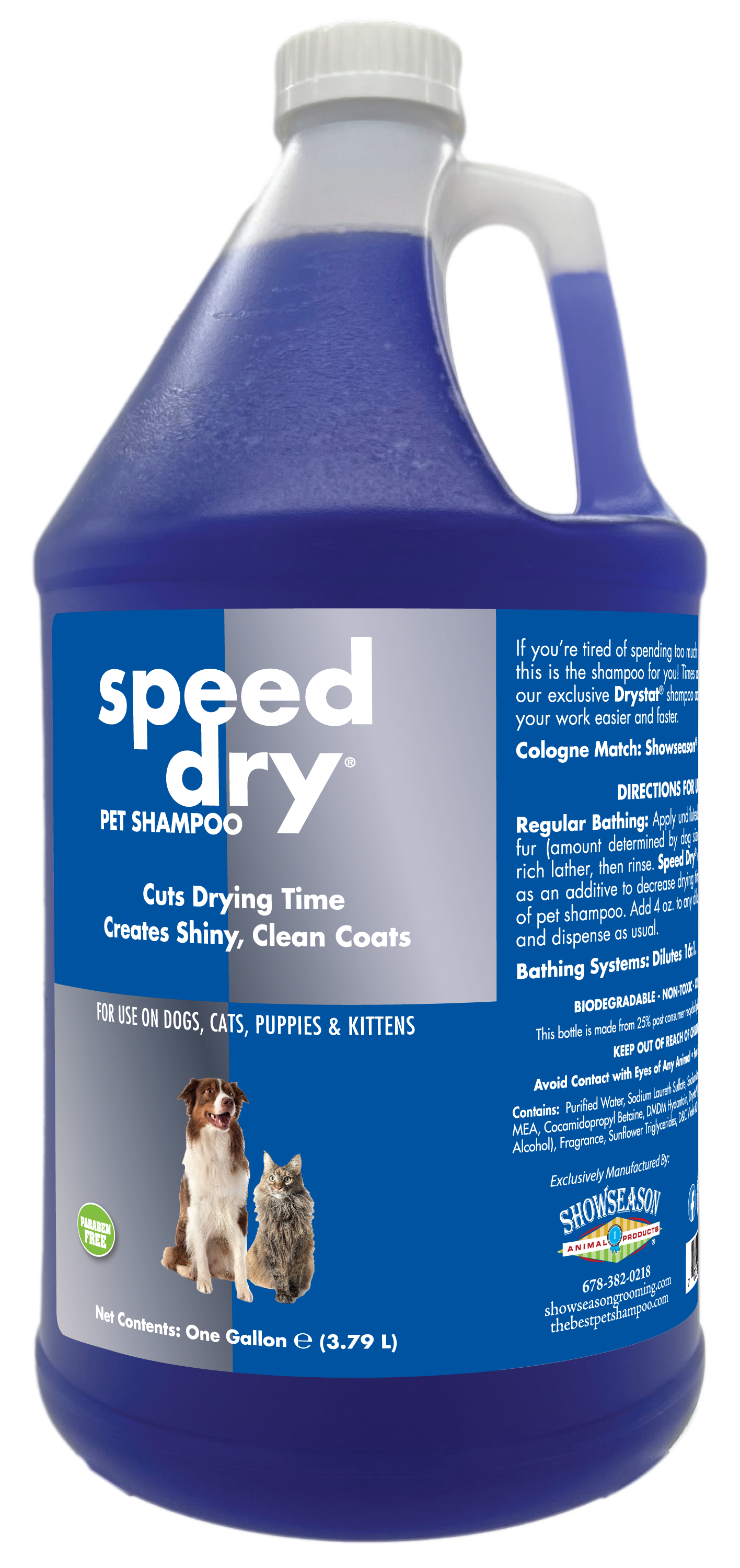 Speed Dy Pet Shampoo in 1 gallon bottle. 