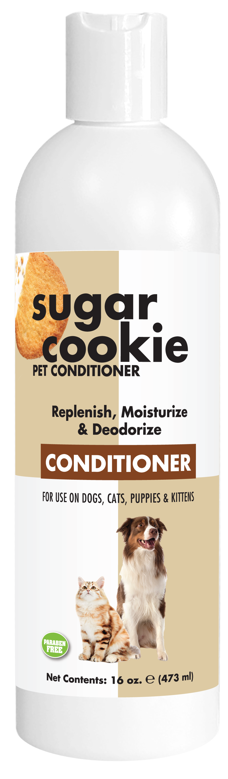 Sugar Cookie Pet Conditioner in 16 ounce bottle. 