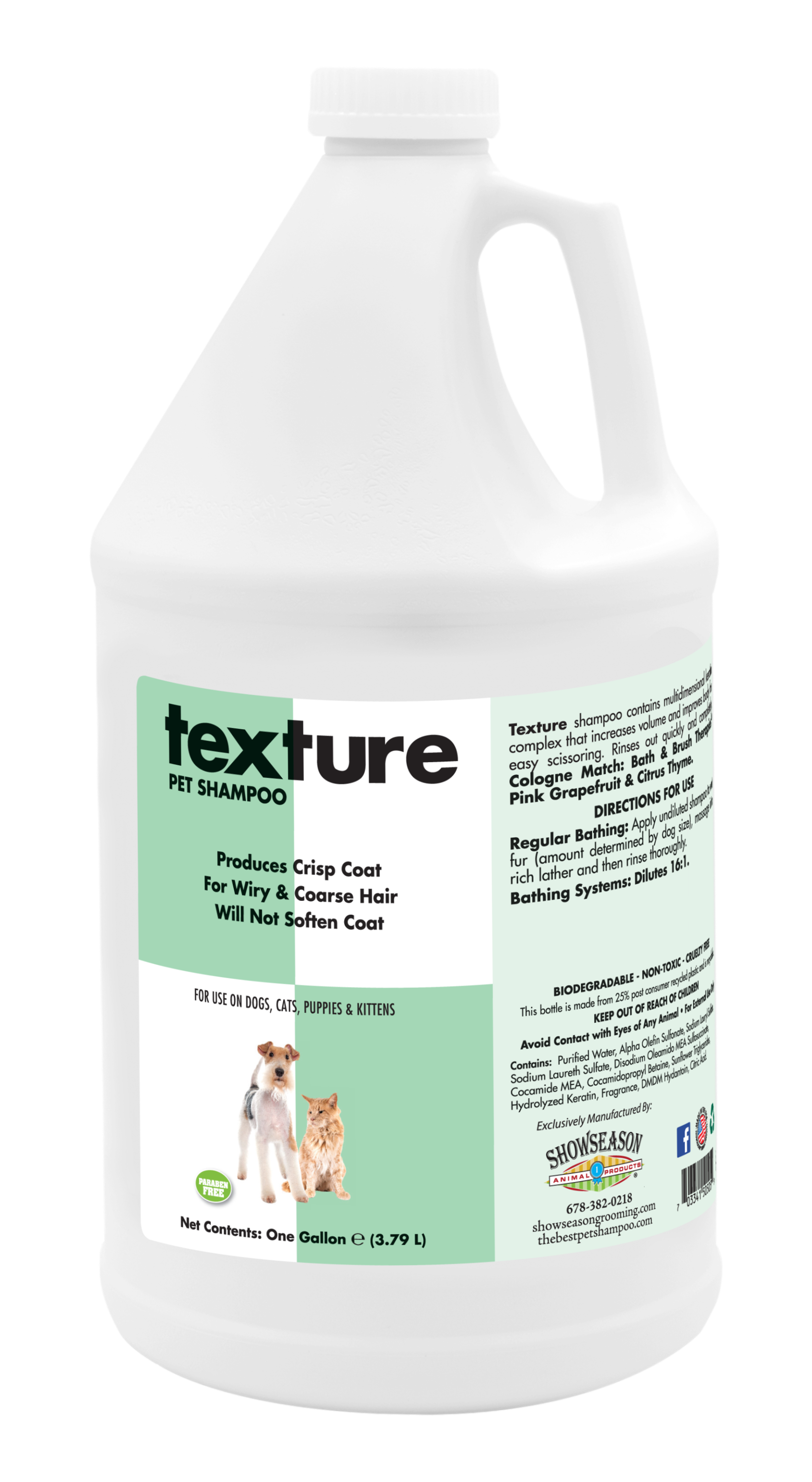 Texture Pet Shampoo in 1 gallon bottle. 