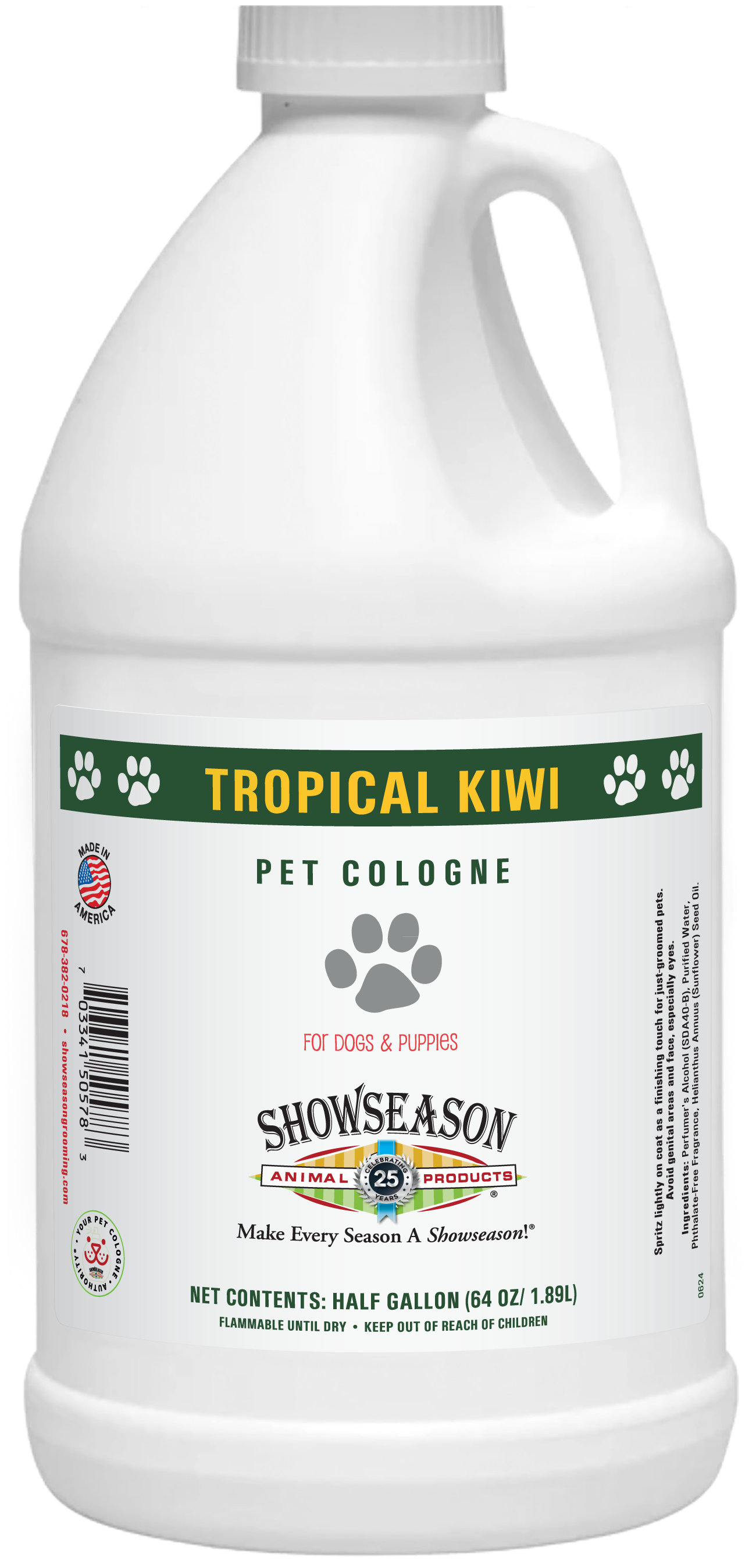 Showseason Tropical Kiwi in 1 gallon bottle.