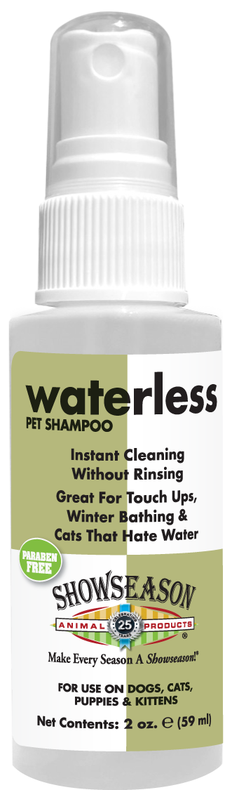 Waterless Pet Shampoo bottle in 2 oz size