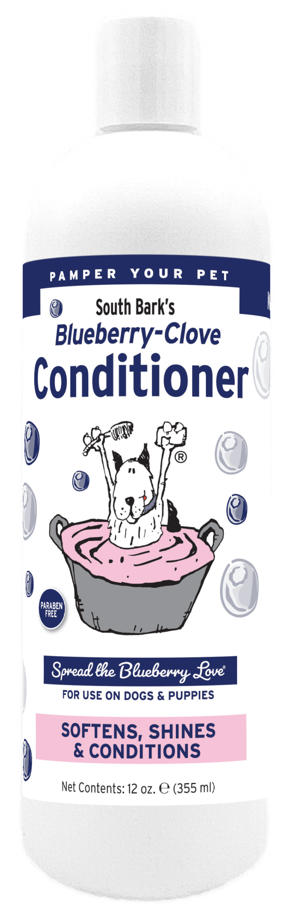 Blueberry Clove Conditioner in 12 ounce bottle. 