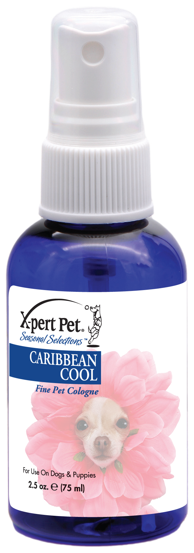 XPert Pet Seasonal Selections Caribbean cool fine pet cologne in 2.5 ounce pump spray bottle. 