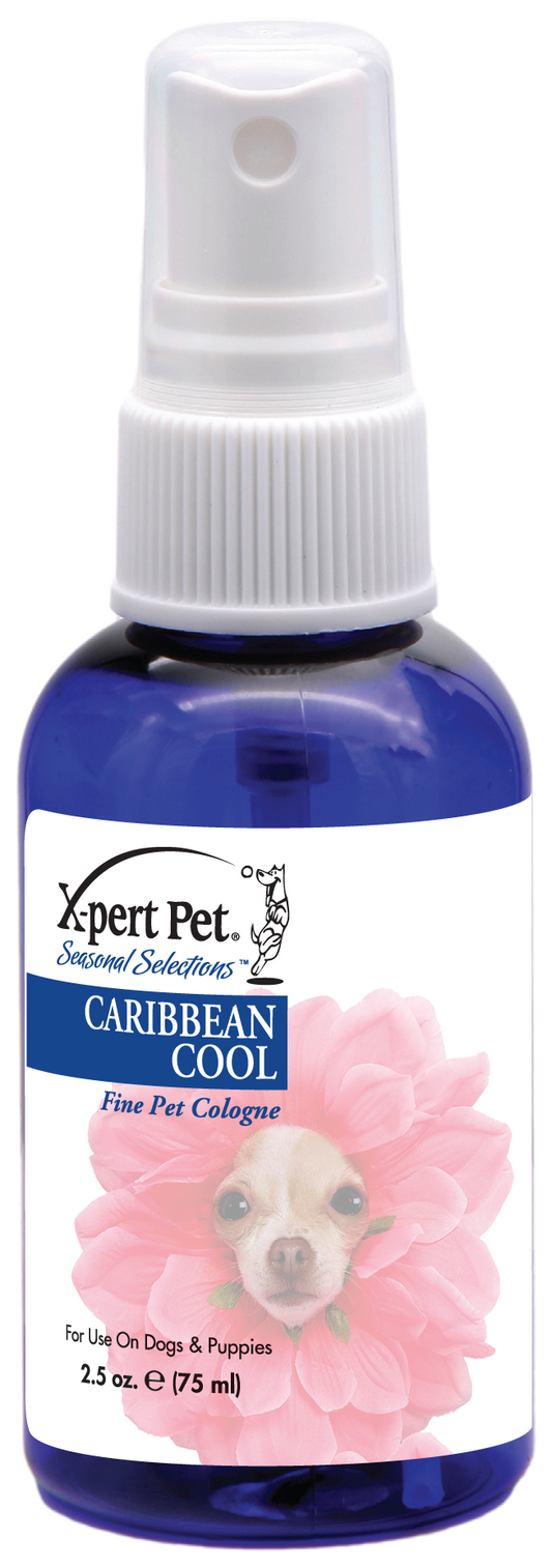 XPert Pet Seasonal Selections Caribbean cool fine pet cologne in 2.5 ounce pump spray bottle. 