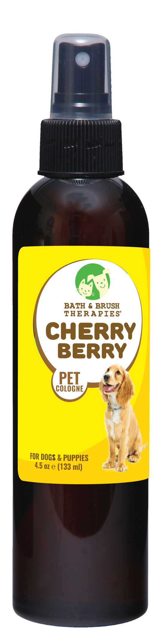Cherry Berry Pet Cologne in 4.5 ounce pump spray bottle. 
