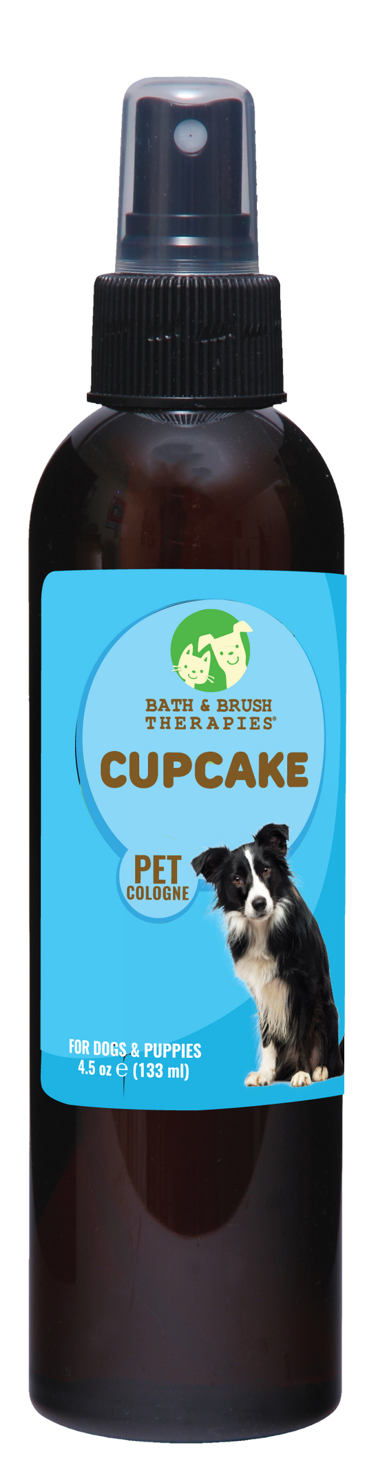 Cupcake Pet Cologne in 4.5 ounce pump spray bottle. 