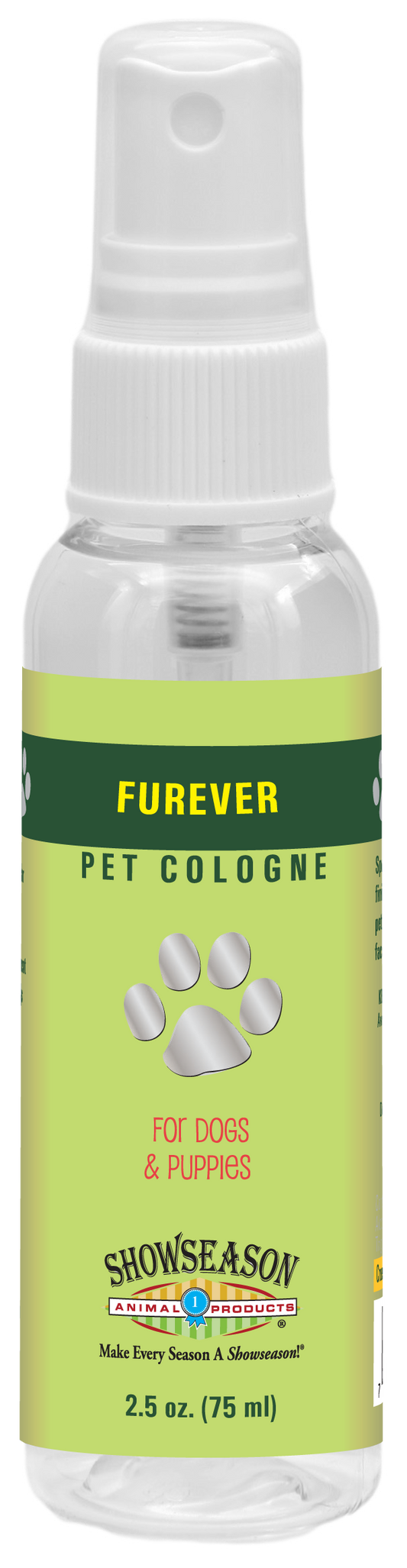 Furever Pet Cologne in 2. 5ounce pump spray bottle. 