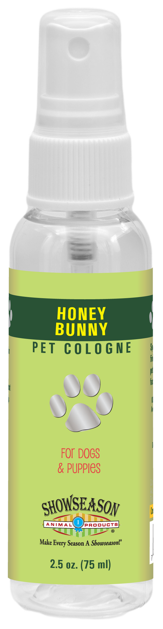 Honey Bunny Pet Cologne in 2.5 ounce pump spray bottle. 