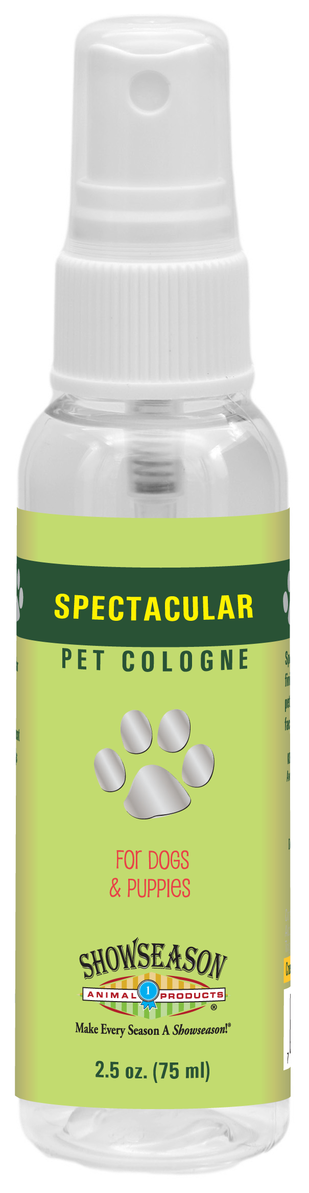 Showseason Spectacular Pet Cologne in 2.5 ounce bottle.