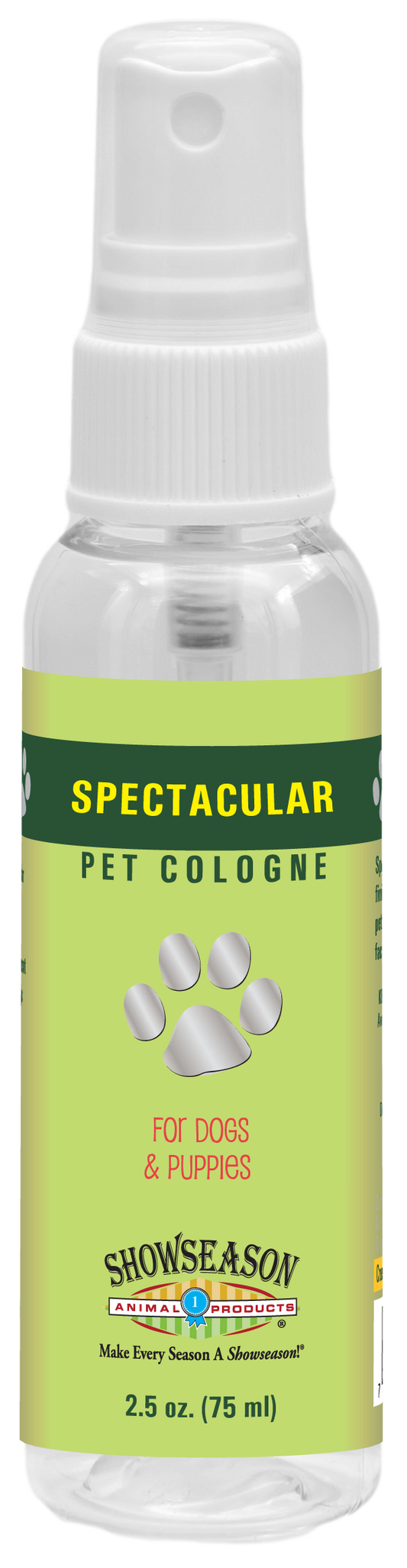 Showseason Spectacular Pet Cologne in 2.5 ounce bottle.