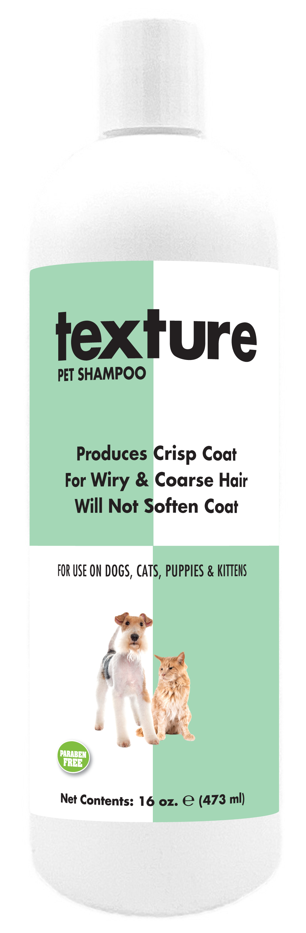 Texture Pet Shampoo in 16 ounces bottle. 