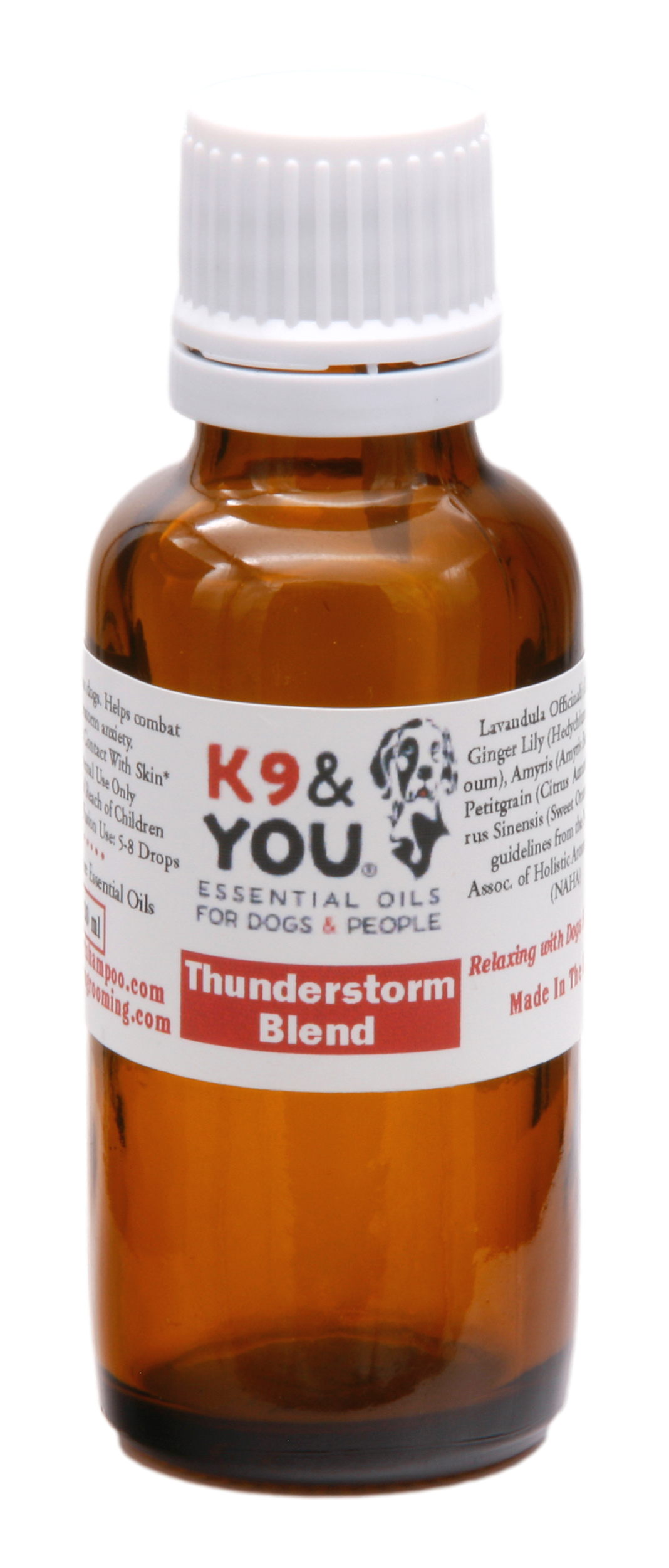 K9 & You Essential Oils for Dogs and People in brown 50 ml bottle. 