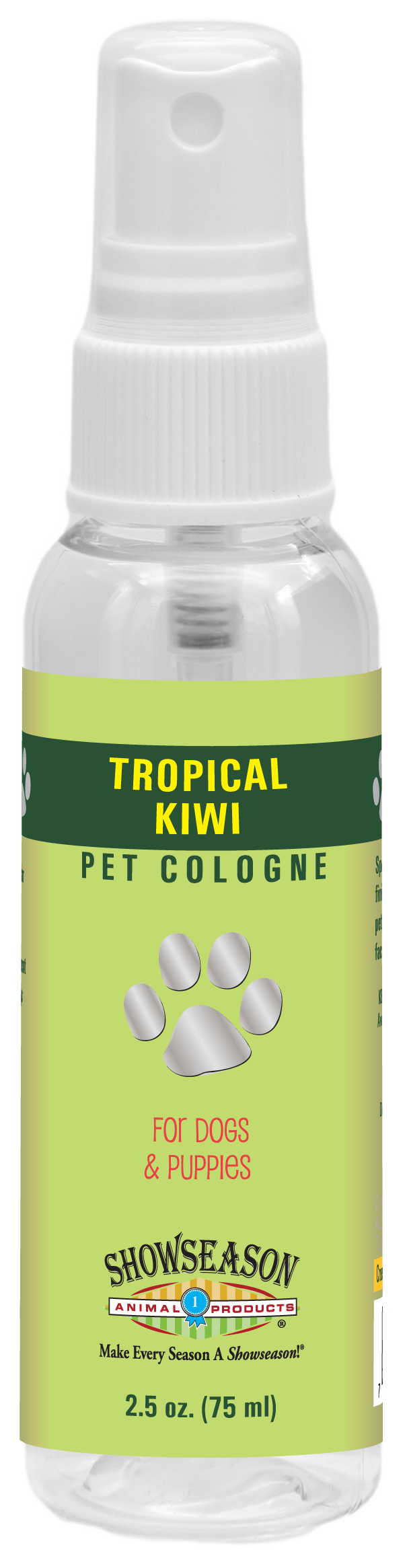 Showseason Tropical Kiwi in 2.5 ounce bottle. 